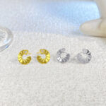 silver earrings - View 1