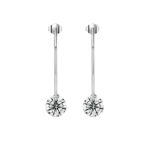 Top-quality Moissanite Luxury And Fashionable Light Luxury Jewelry Silver Stud Earrings S925 Silver Plated Platinum - View 1