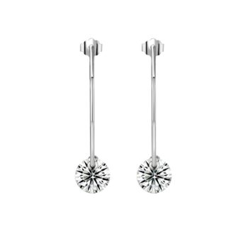 Top-quality Moissanite Luxury And Fashionable Light Luxury Jewelry Silver Stud Earrings S925 Silver Plated Platinum - View 1