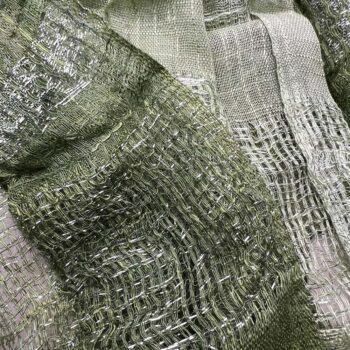 Women's Ombre Viscose Scarf With Metallic Shimmer - View 2