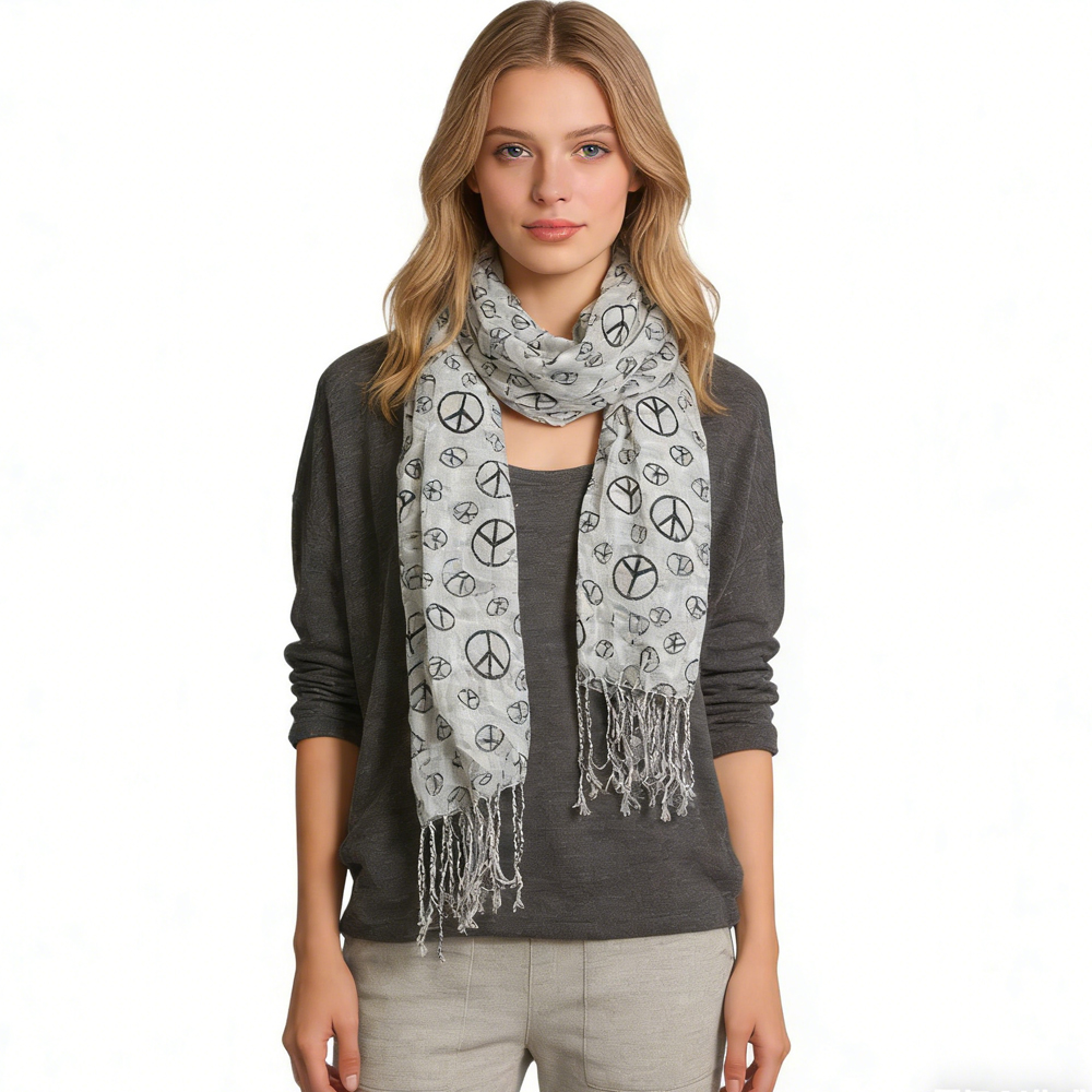 f6c90dee-617a-4291-9273-53084b460028 Geometric Pattern Black White Scarf,makes Bold Statement Scarf ,vacation,daily Life,evening Party,Office Appropriate Subtlety