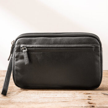 Mens Fashion Casual Leather Clutch Bag - View 1