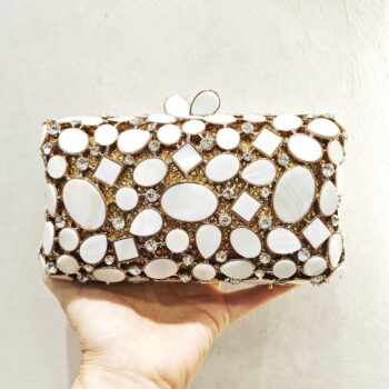 Full Diamond Shell Dinner Clutch Crystal Hollow Women's Bag - View 1