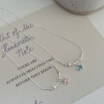 S925 Silver Niche Sweet Color-Diamond Star Collarbone Necklace - View 1