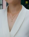 Engraved With Top-quality Moissanite, This Luxurious And Fashionable Minimalist Jewelry Set Includes A Necklace Pendant, A Co