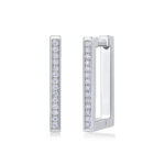 silver earrings - View 1