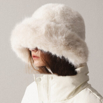 Womens Oversized Furry Fisherman Hat For Fall And Winter In Mongolian Style - View 2