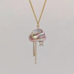 Dopamine Cloud Necklace Baroque Pearl Moon Star Pendant - View 1