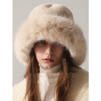 Womens Oversized Furry Fisherman Hat For Fall And Winter In