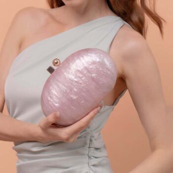 Womens Oval Pearlescent Fashion Shoulder Bag - View 1