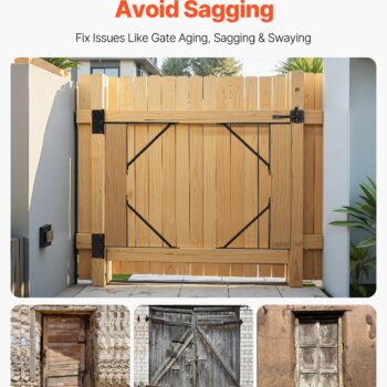 Gate Corner Brace Bracket, 2 Sets, Anti Sag Gate Frame Hardware Kit, Gate Frame - Okita Shop