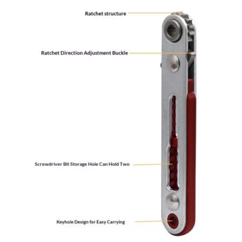 Narrow Space Bidirectional Ratchet Screwdriver Set - Okita Shop