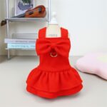 New Christmas Thick Wool Bow-Knot Skirt Pet Clothes - Okita Shop