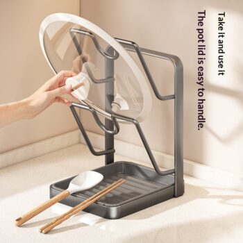 No-Drill Multi-Layer Pot Lid Rack And Spatula Storage Rack - Okita Shop