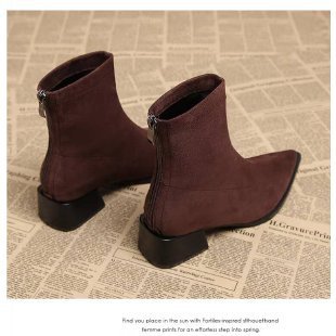 pointed-toe-chunky-heel-fashio-1-54529 Pointed-toe Chunky-heel Fashion Boots With A Back