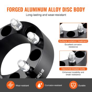 Wheel Spacers, 2" 6"x5.5" Wheel Adapters, 6 Lug Forged Spacer, 108 Mm Bore Hubce - Okita Shop