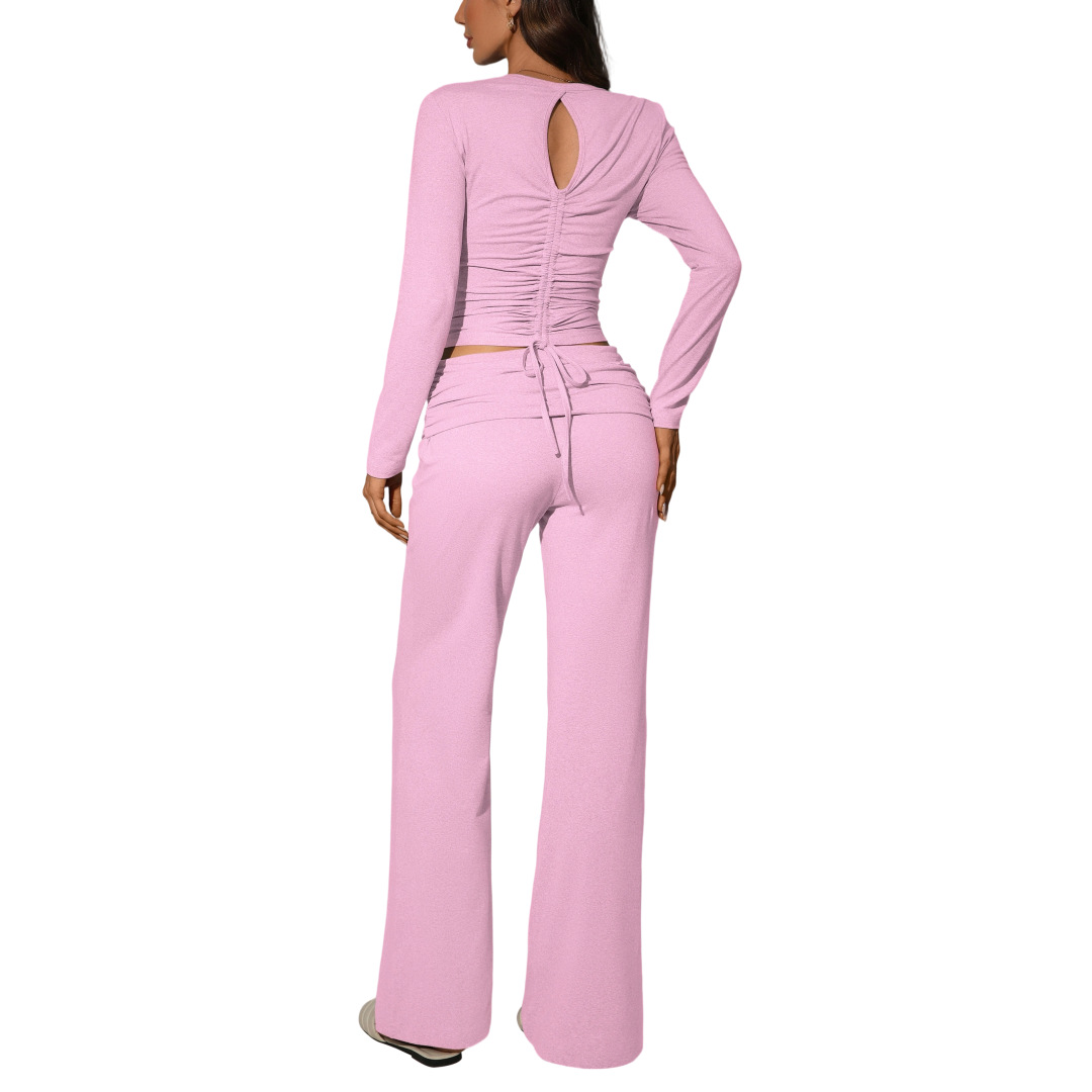 womens-solid-color-casual-fash-5-6779 Womens Solid-Color Casual Fashion Top And Pants Se