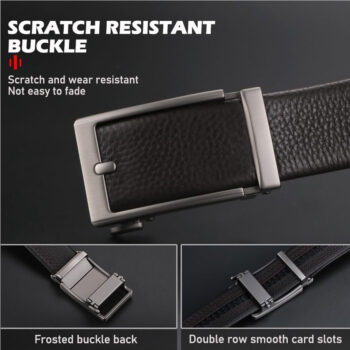 Men Belt Leather Belt For Men With Anti-Scratch Buckle Control Design For Formal Work Or Casual - View 2