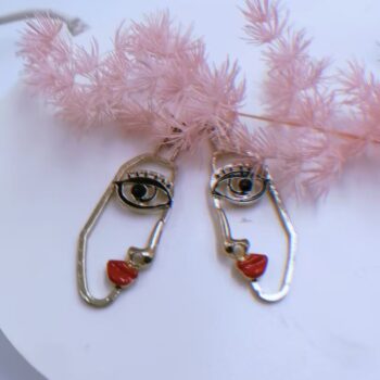 earrings Y2K Eye & Heart Safety Pin Earrings