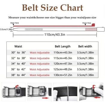 Men Belt Leather Belt For Men With Anti-Scratch Buckle Control Design For Formal Work Or Casual - View 2