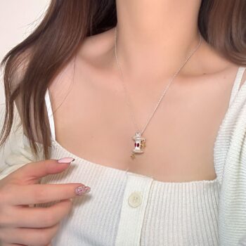 Brushed Pendant Versatile Necklace With Temperament - View 2