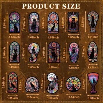 100Pcs Gothic Black Cat Stickers, Graffiti Decals, Gothic Accessories, Scrapbook Stickers For Laptop, Skateboard, Water Bottl