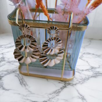 earrings Triple Sunburst Hoop Earrings