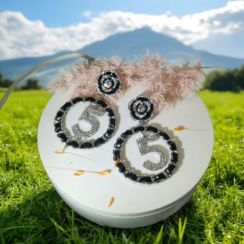 Chic Woven Leather 5 Statement Earrings - View 2