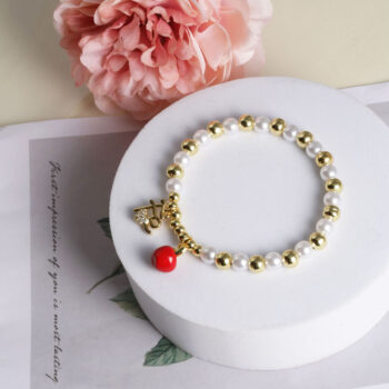 New Drip Oil Rabbit Love Pearl Bracelet - View 2