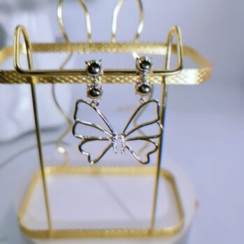 Fairy Style Double Layer Butterfly Earrings - View 2