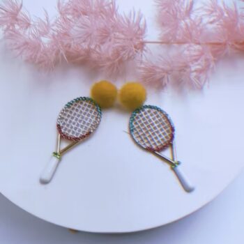 earrings Sporty Sweetie Tennis Racket Earrings