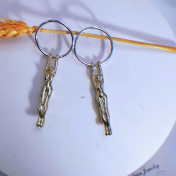 earrings High-End Metallic Twisted Chain Earrings