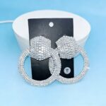 earrings Fully Paved Oversized Sparkle Hoop Earrings For Women