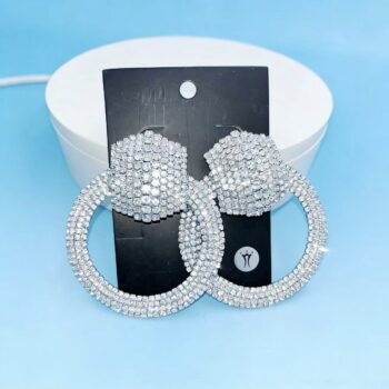 earrings Fully Paved Oversized Sparkle Hoop Earrings For Women