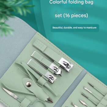 Nail Clippers Set 16-piece Folding Bag Household Nail Clippers Stainless Steel Nail Clippers Pedicure Nail Scissors Full Set