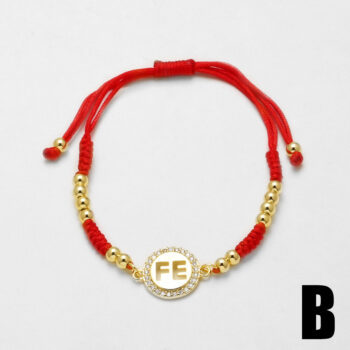 Simple Zircon Inlaid Heart-shaped Peach Heart Bracelet - View 2