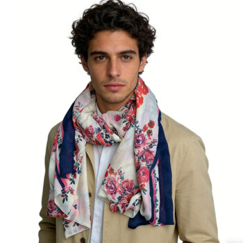 2pcs Extra Long Chic Floral Lightweight And Stylish Wrap Scarf ,Luxe Look For Evening Wear,Scarf,vacation,daily Life,evening