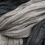 2pcs textured scarf 2pcs Textured Casual Scarf ,Khaki Black Crinkle Scarf ,vacation,daily Life,evening Party,Office Appropria